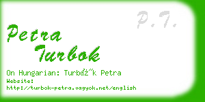 petra turbok business card